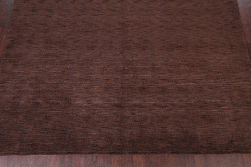 Dark Brown Square 10x10 Gabbeh Oriental Area Rug