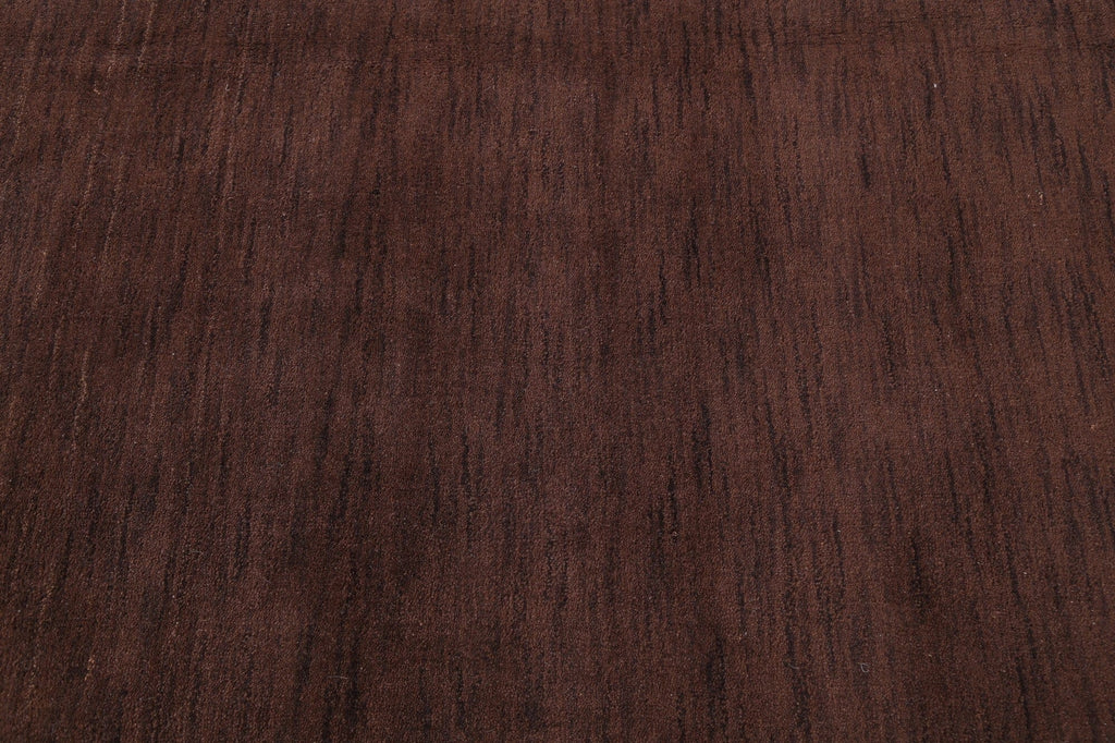 Dark Brown Square 10x10 Gabbeh Oriental Area Rug