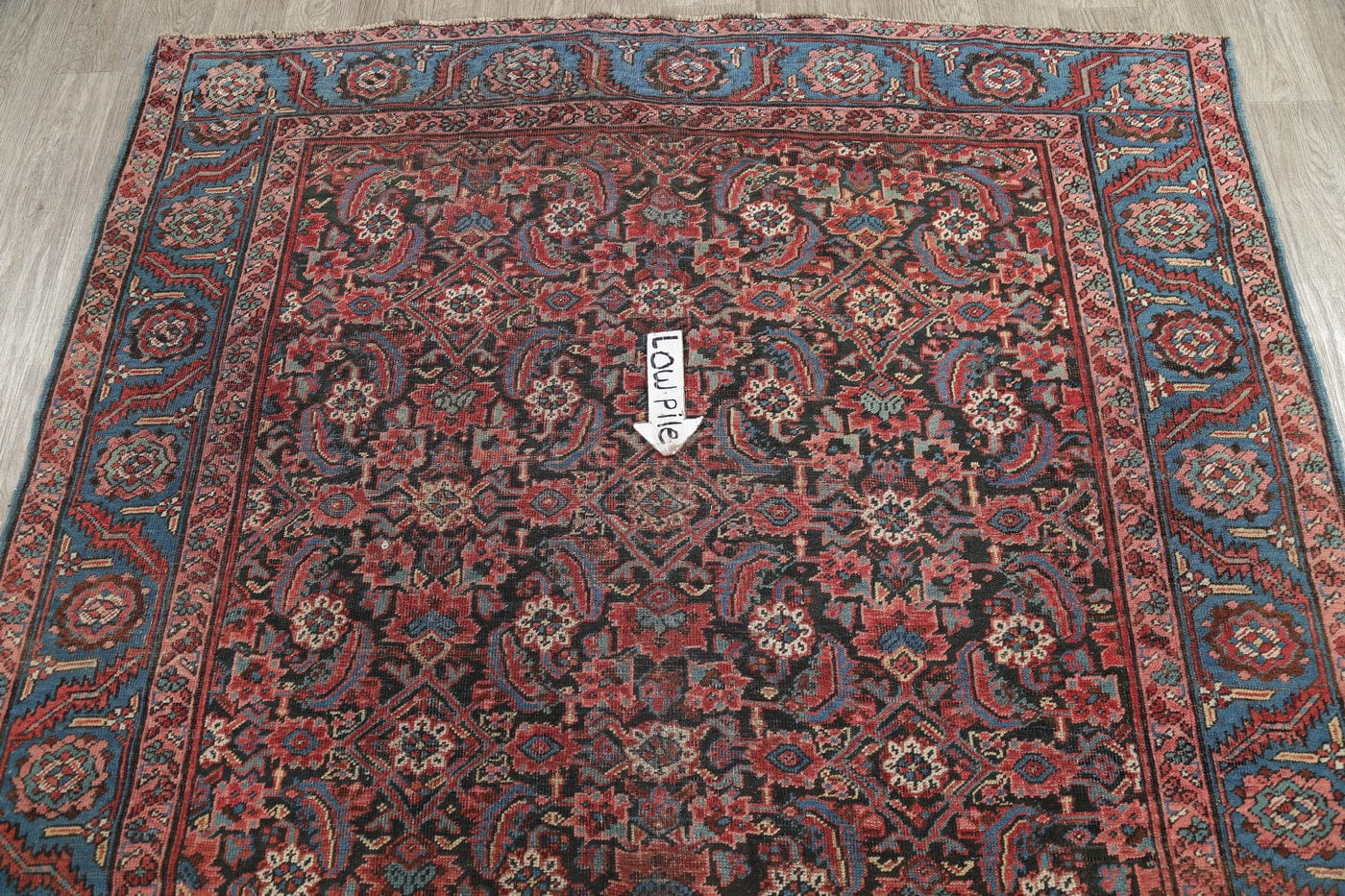 Antique Floral Heriz Persian Runner Rug 6x14