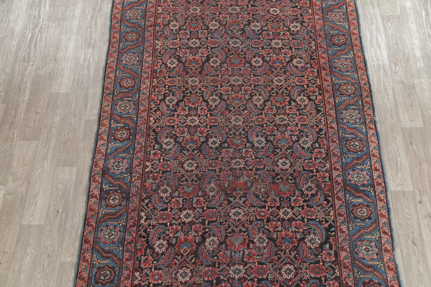 Antique Floral Heriz Persian Runner Rug 6x14