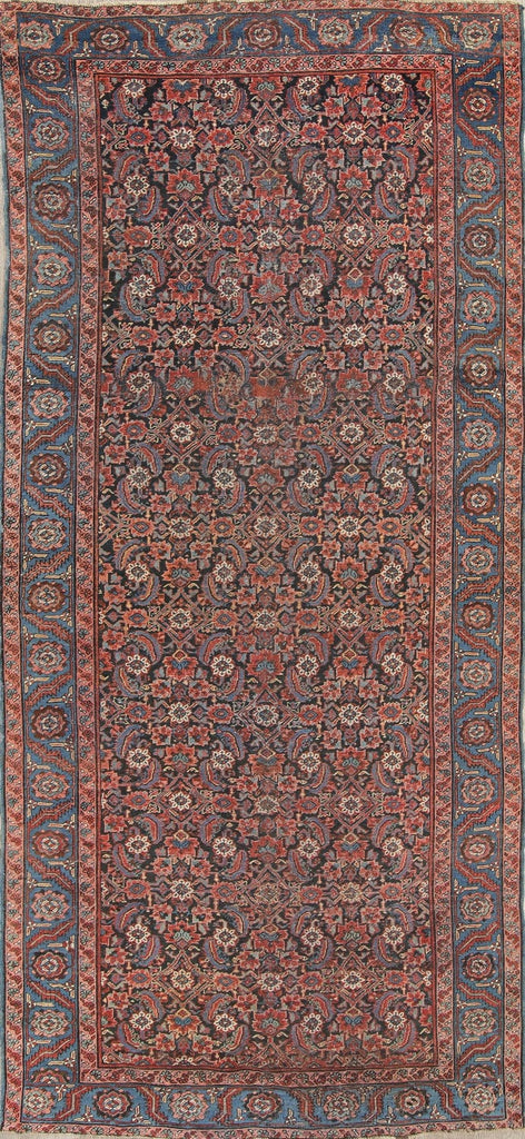 Antique Floral Heriz Persian Runner Rug 6x14