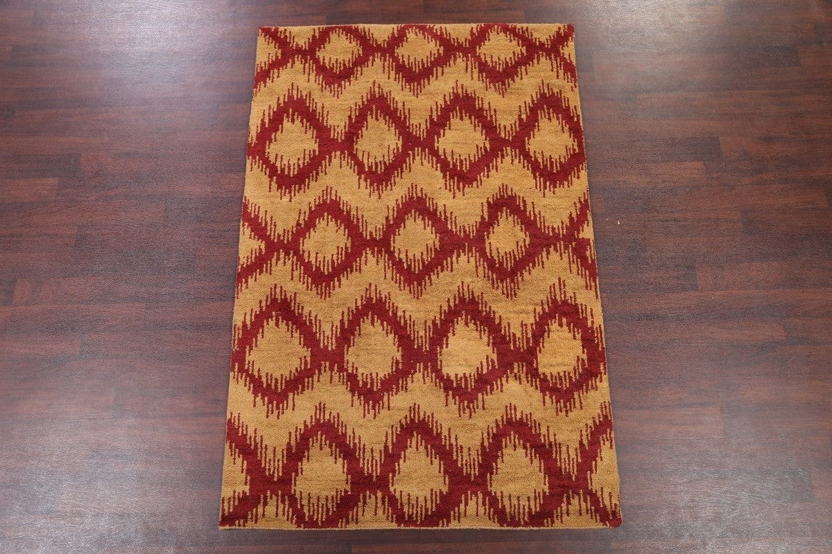 Geometric Modern 5x7 Moroccan Trellis Oushak Indian Oriental Area Rug