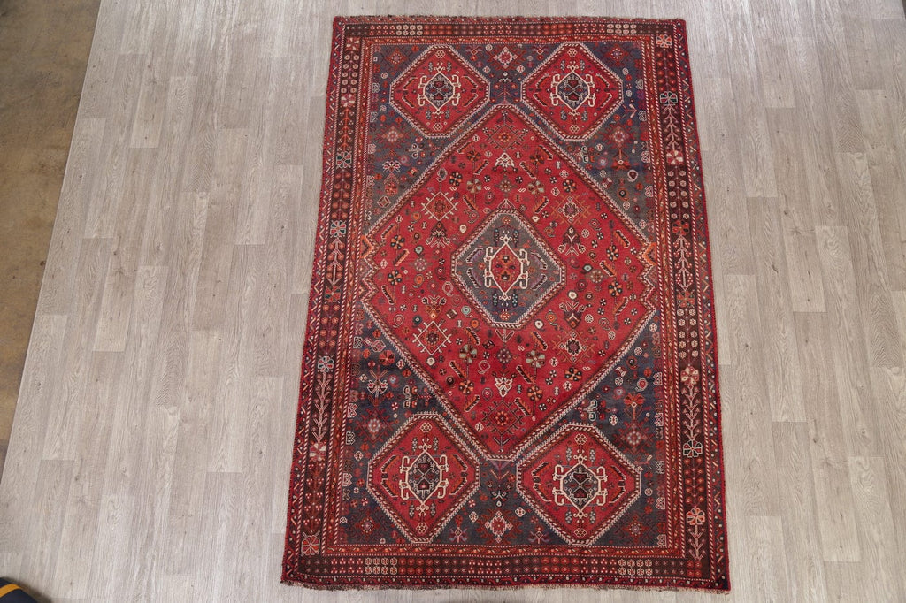 Geometric Kashkoli Persian Area Rug 6x9