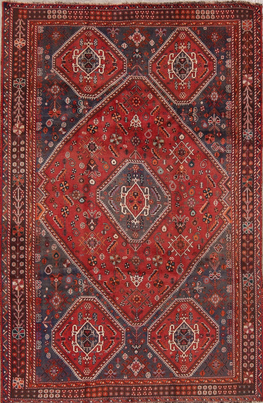 Geometric Kashkoli Persian Area Rug 6x9