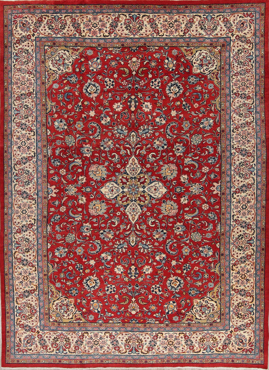 Red Floral Sarouk Persian Area Rug 10x13