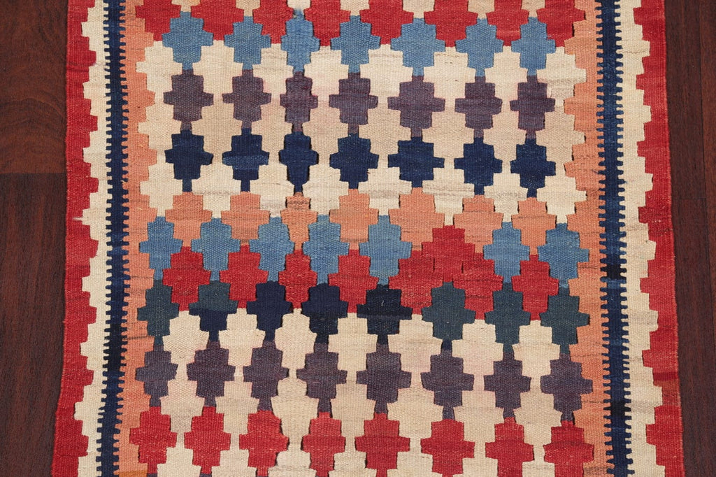 Geometric Kilim Shiraz Persian Wool Rug 4x5