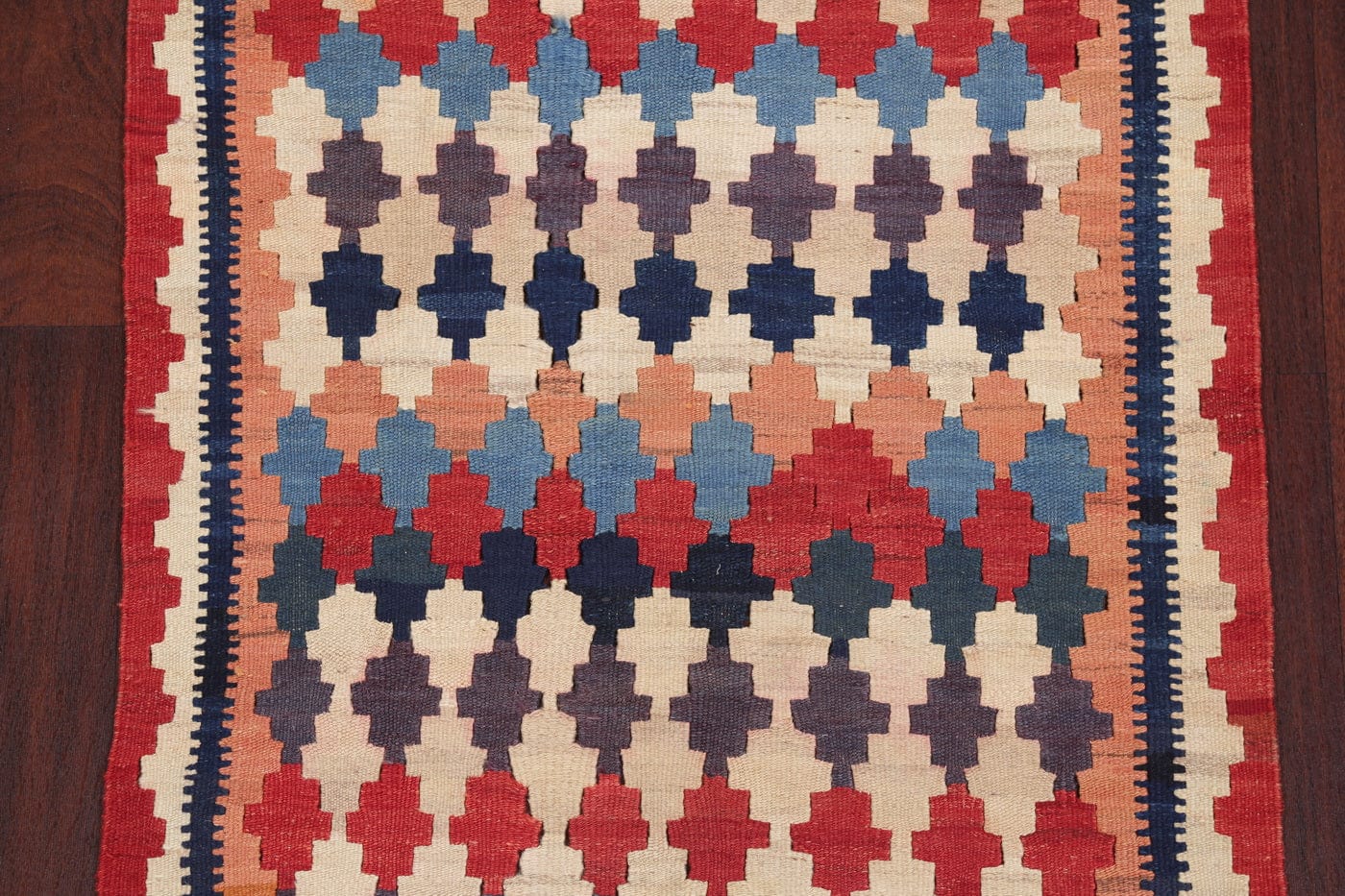 Geometric Kilim Shiraz Persian Wool Rug 4x5