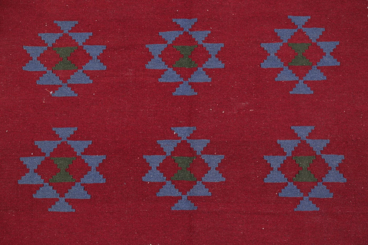 Red Geometric Kilim Shiraz Persian Area Rug 5x7