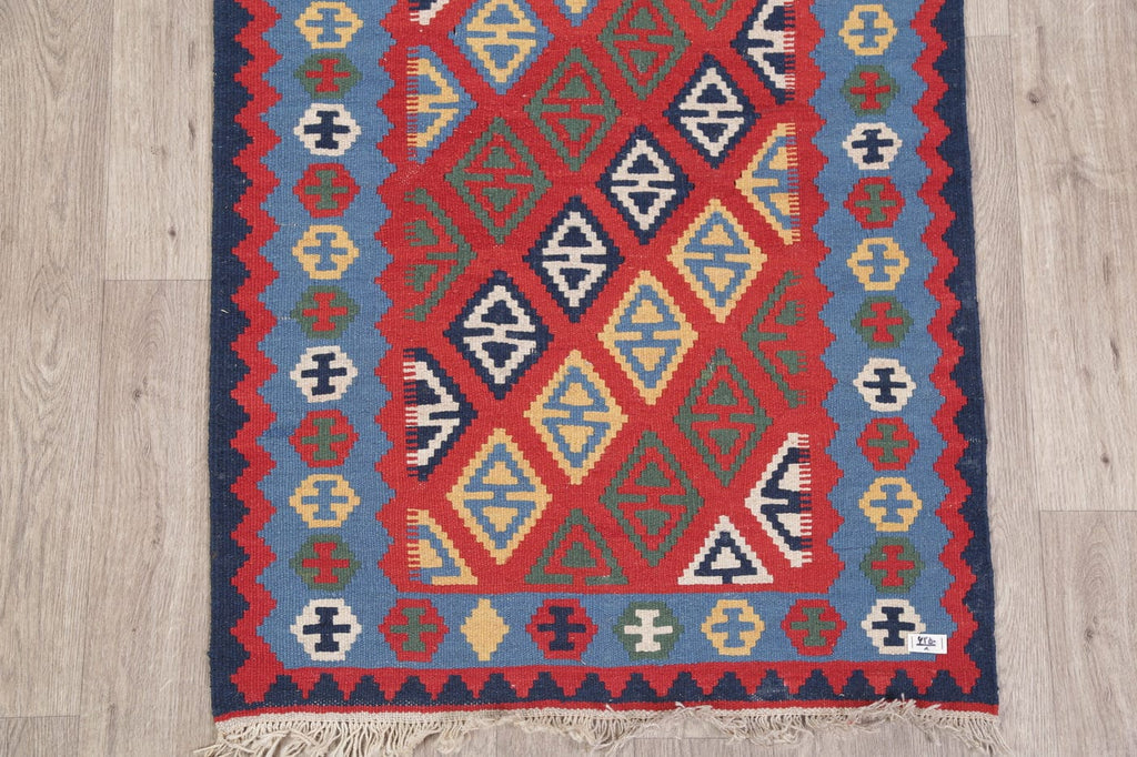 Geometric Kilim Shiraz Persian Wool Rug 3x5