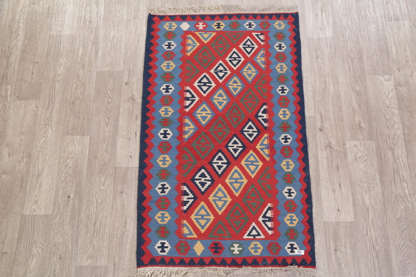 Geometric Kilim Shiraz Persian Wool Rug 3x5