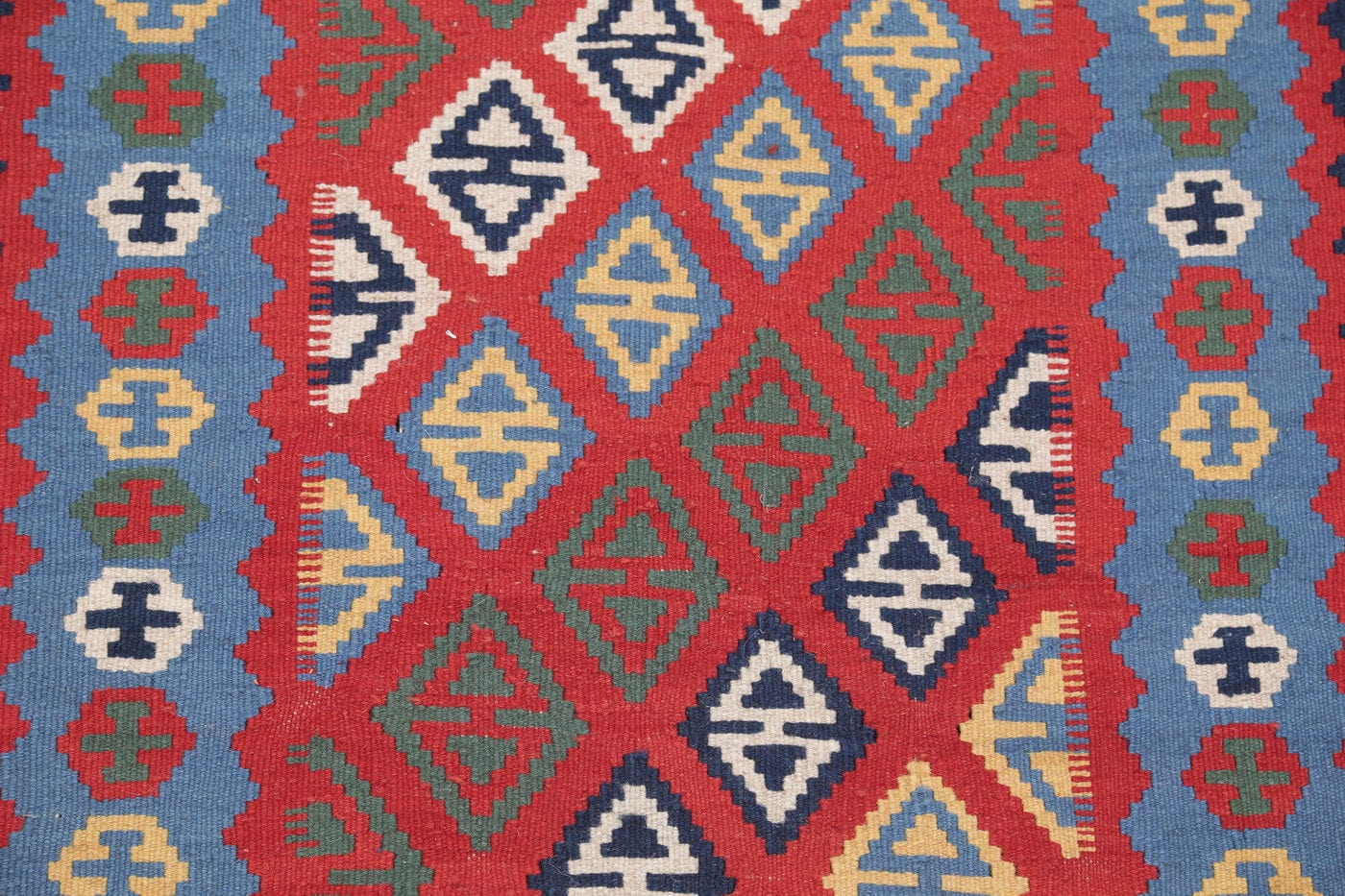 Geometric Kilim Shiraz Persian Wool Rug 3x5