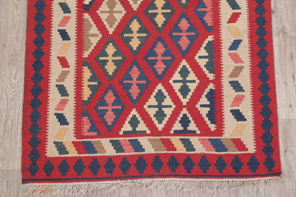 Geometric Kilim Shiraz Persian Wool Rug 3x5