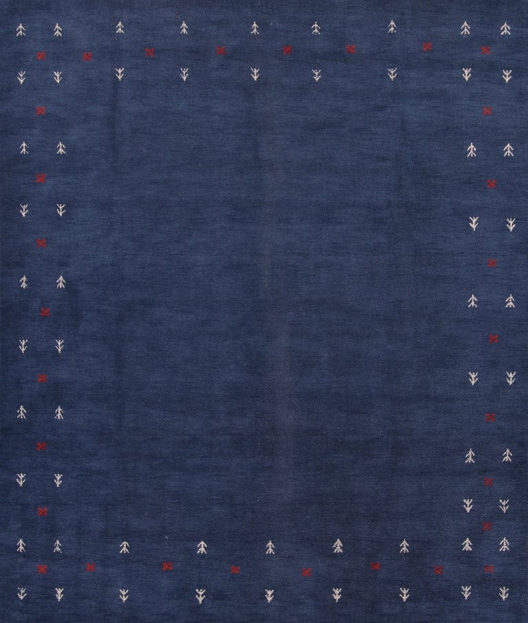 Blue Gabbeh Indian Area Rug 8x10