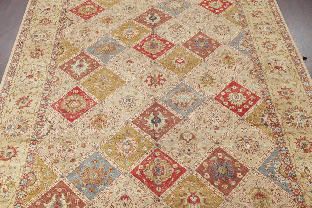 Hand-Spun Wool Agra Indian Oriental Area Rug 10x14