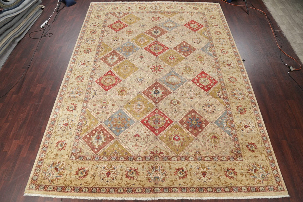 Hand-Spun Wool Agra Indian Oriental Area Rug 10x14