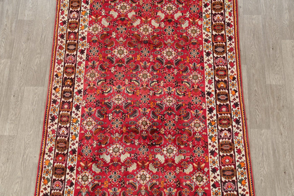 Red Geometric Kashkoli Persian Area Rug 5x9