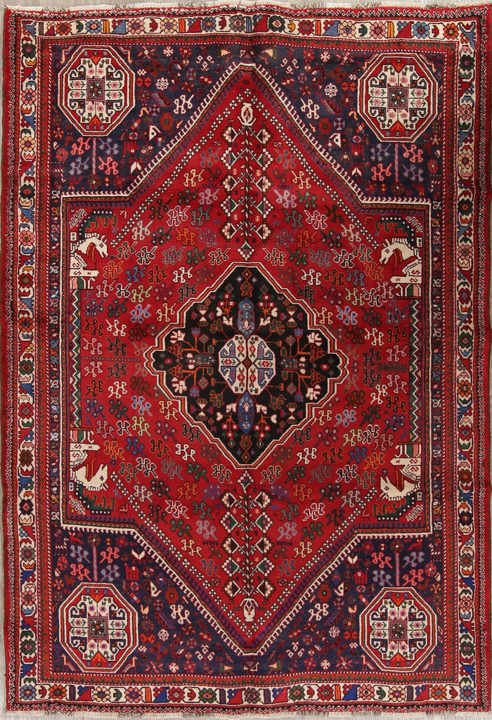 Geometric Abadeh Persian Area Rug 7x9