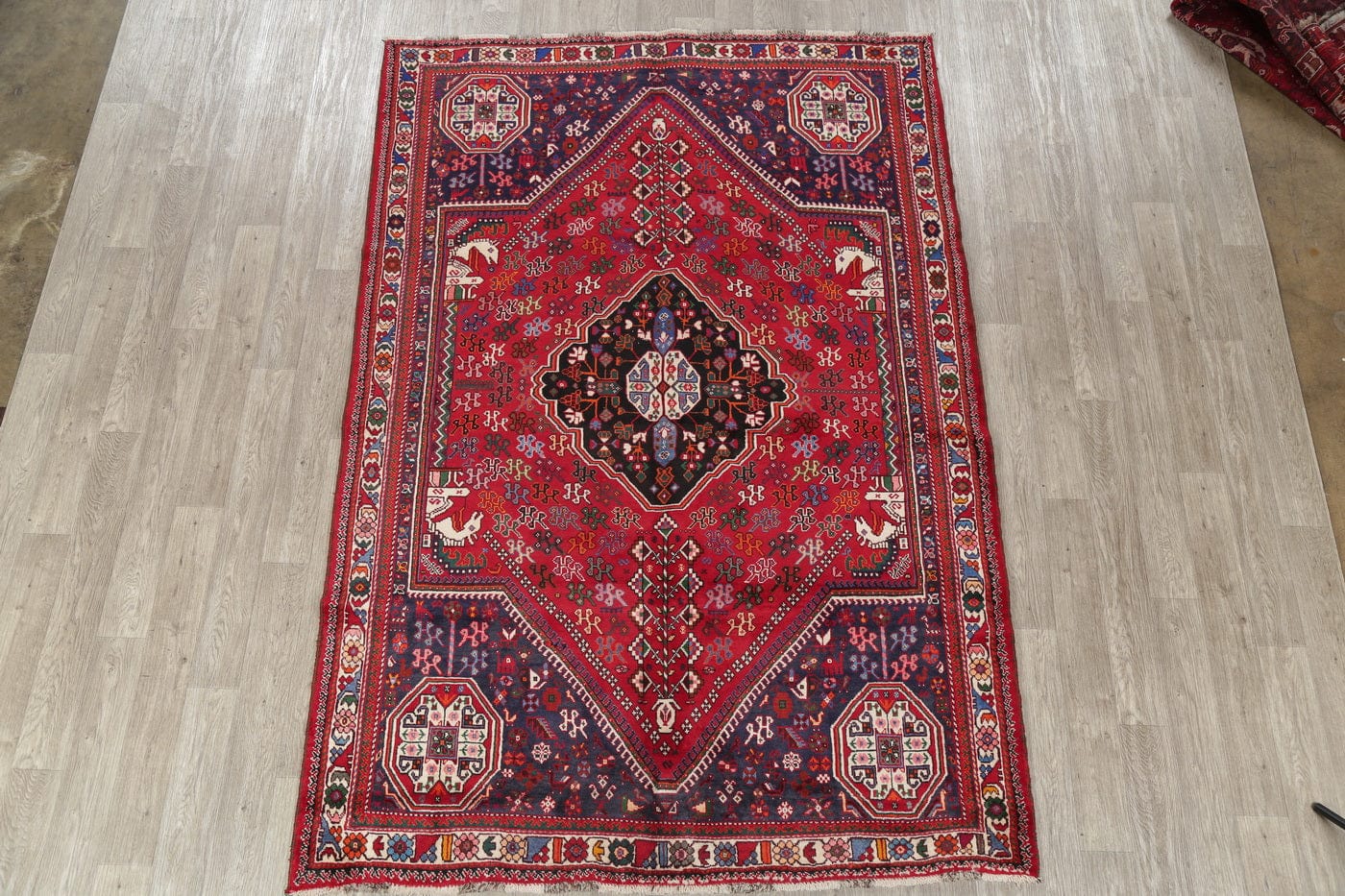 Geometric Abadeh Persian Area Rug 7x9