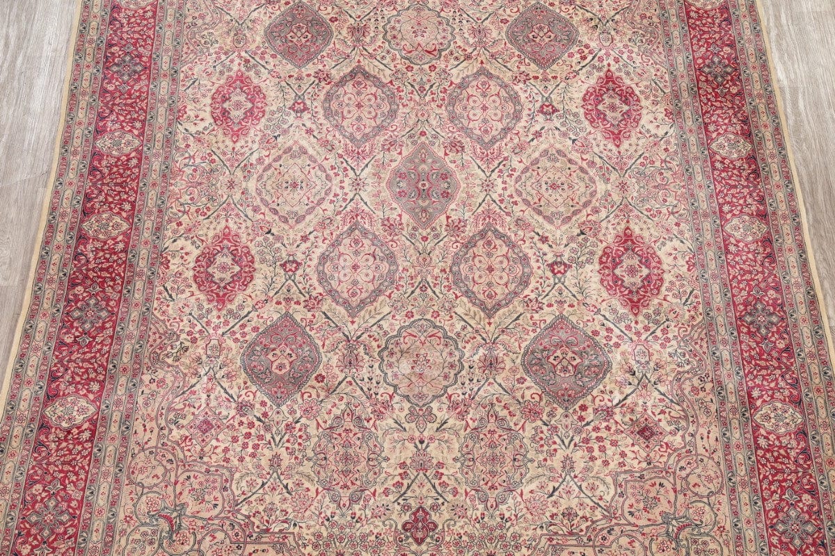 Pink Floral Kerman Oriental Area Rug 9x12