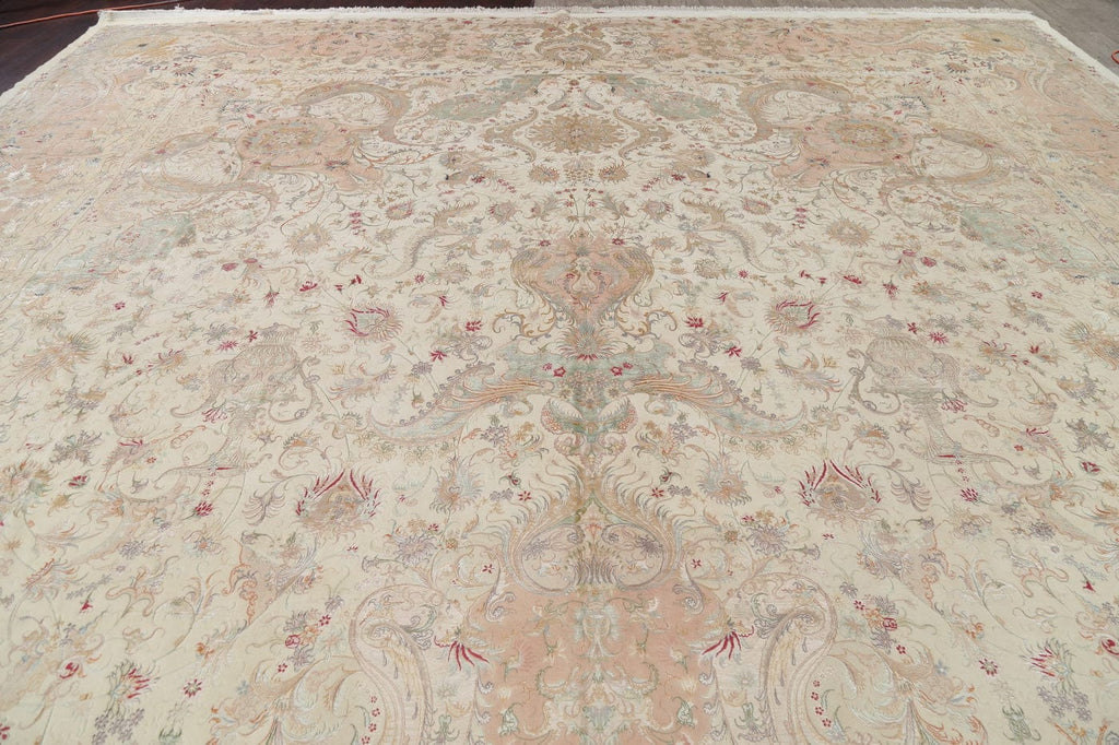 Silk 600 Knots Tabriz Persian Area Rug 16x26