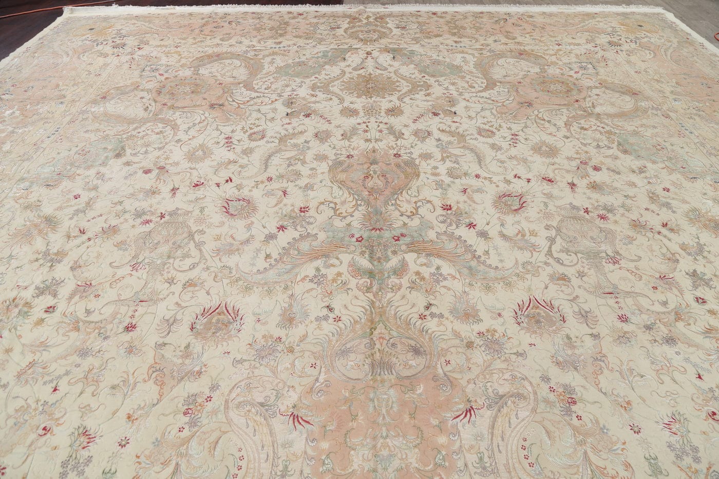 Silk 600 Knots Tabriz Persian Area Rug 16x26