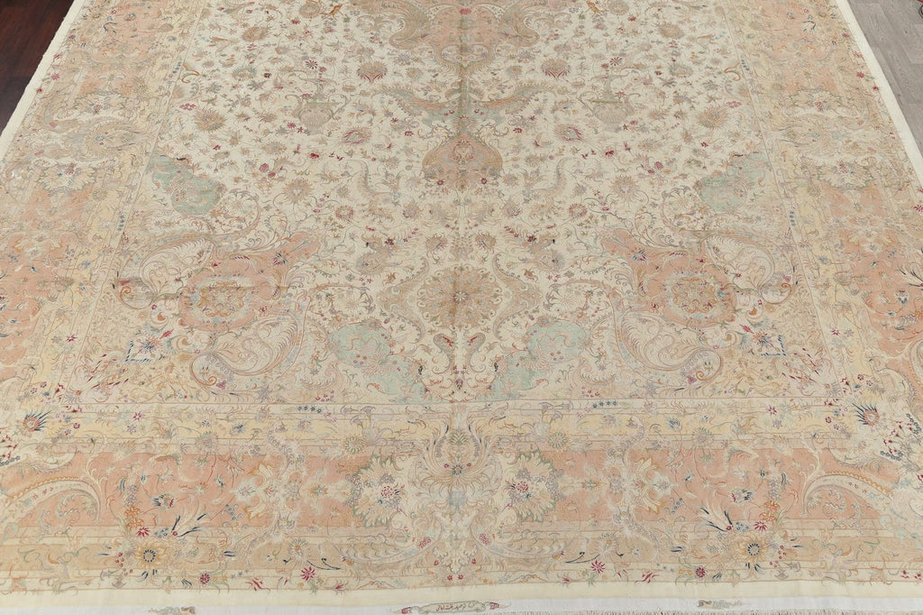 Silk 600 Knots Tabriz Persian Area Rug 16x26