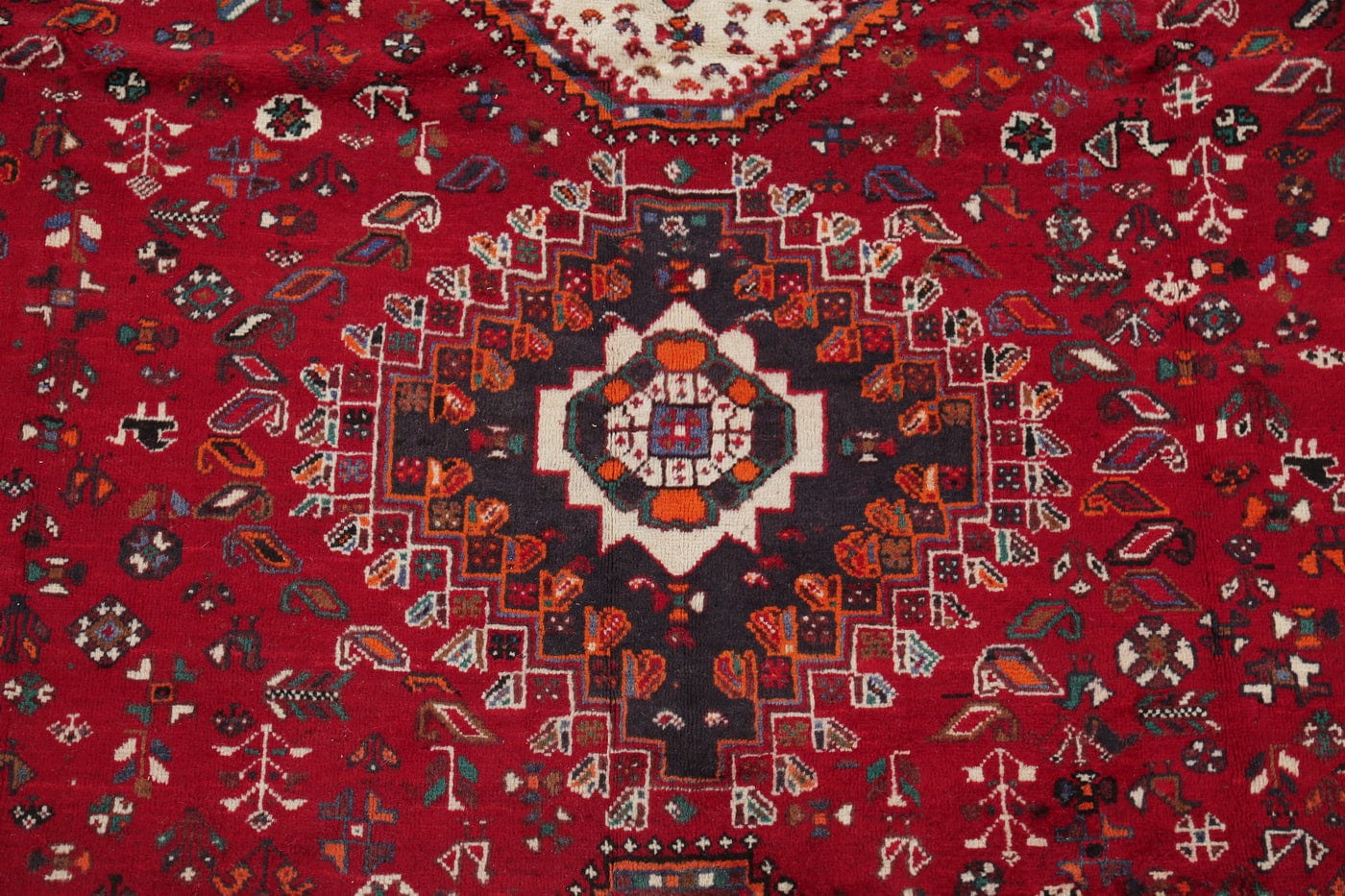 Red Tribal Geometric Kashkoli Persian Area Rug 7x10