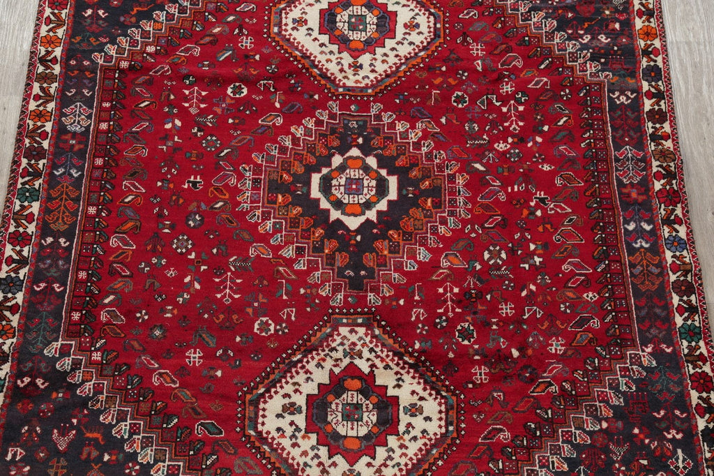 Red Tribal Geometric Kashkoli Persian Area Rug 7x10