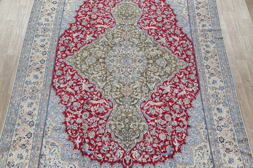 Red Antique Floral Nain Persian Area Rug 10X14