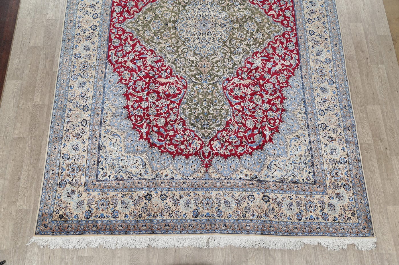 Red Antique Floral Nain Persian Area Rug 10X14