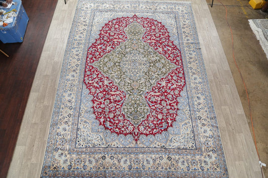 Red Antique Floral Nain Persian Area Rug 10X14