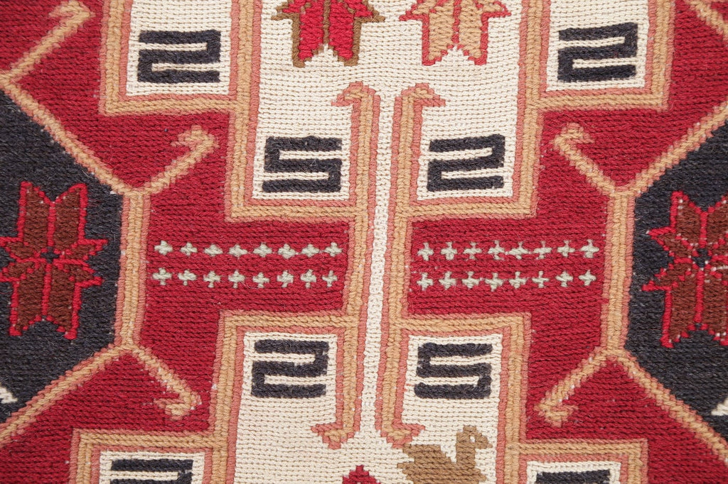 Wool/Silk Tribal Kilim Qashqai Persian Area Rug 4x6