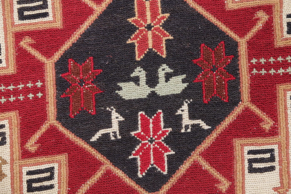 Wool/Silk Tribal Kilim Qashqai Persian Area Rug 4x6