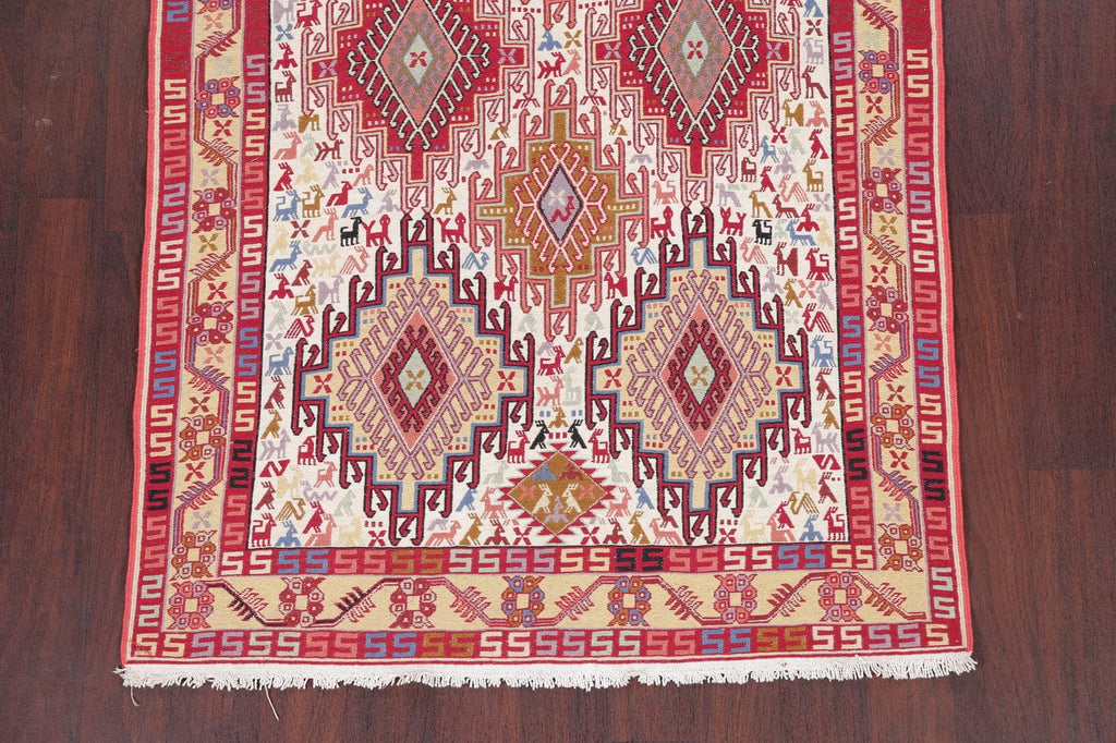 Tribal Geometric Kilim Shiraz Persian Area Rug 4x6