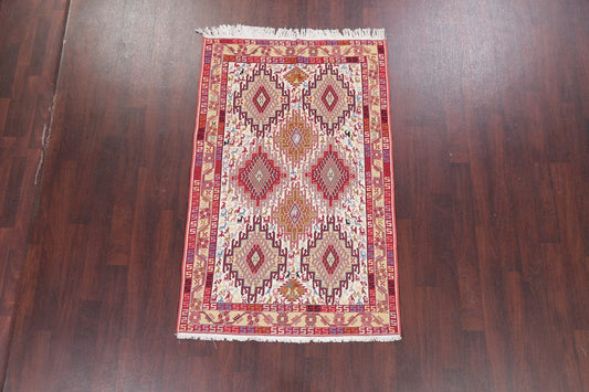 Tribal Geometric Kilim Shiraz Persian Area Rug 4x6