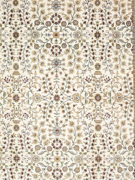 Hereke Collection Hand-Knotted Pure Silk Area Rug- 5' 1" X 8' 3"
