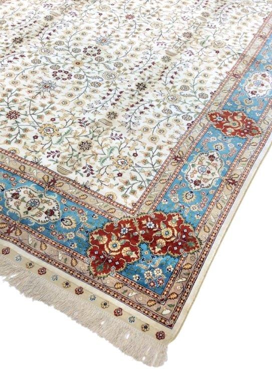 Hereke Collection Hand-Knotted Pure Silk Area Rug- 5' 1" X 8' 3"