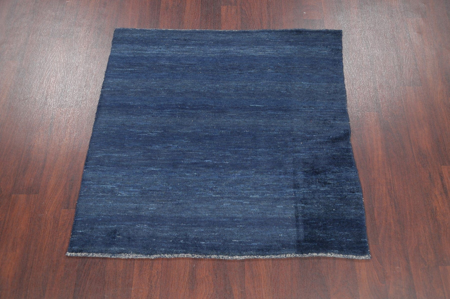 Blue Solid Gabbeh Zollanvari Persian Rug Square 5x5