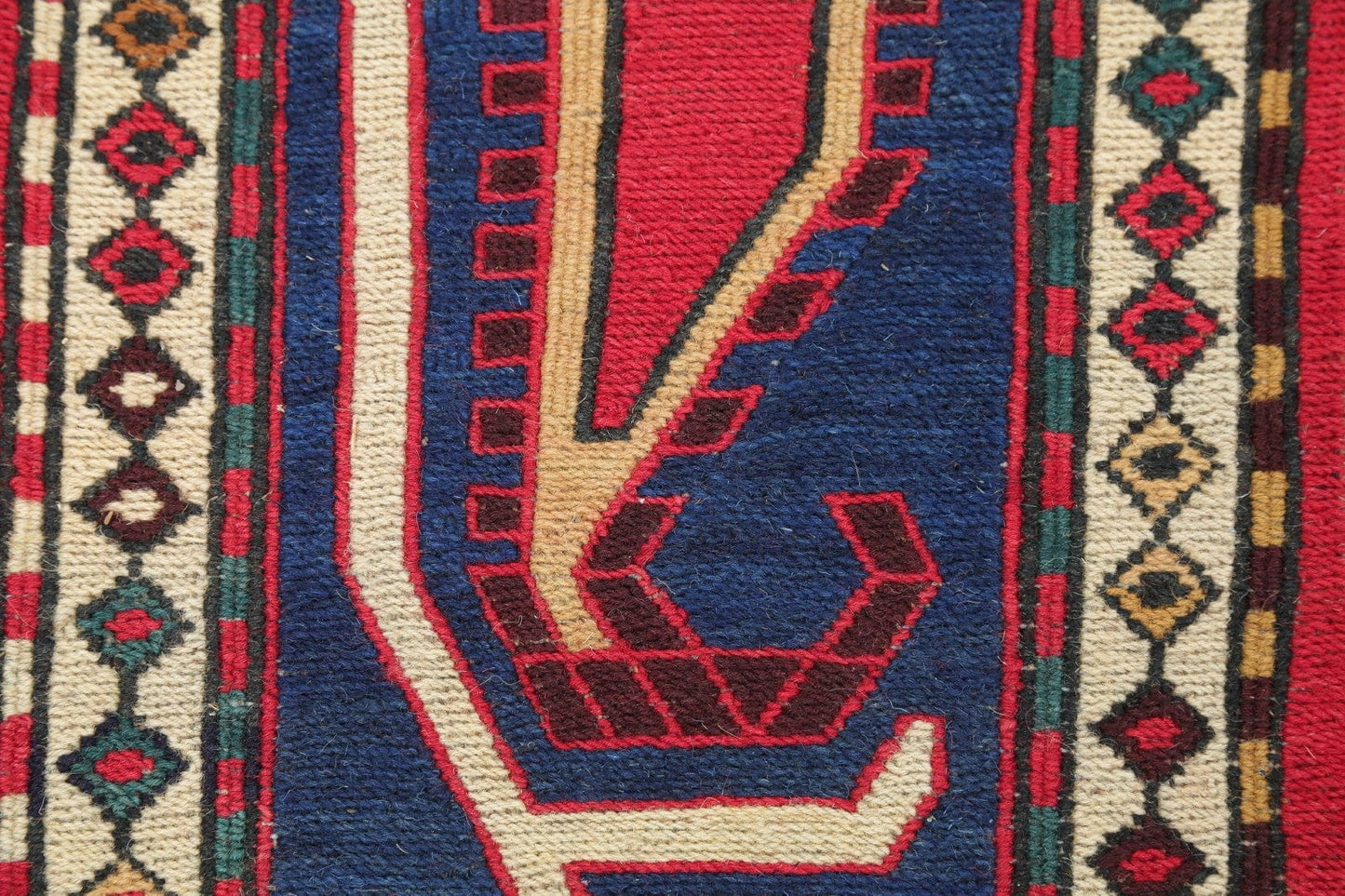 Hand-Woven Geometric Sumak Kilim Persian Area Rug 7x10