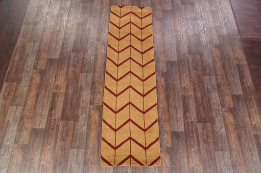 Geometric Modern Moroccan Trellis Oriental Runner Rug 3x10