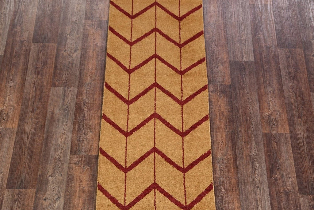 Geometric Modern Moroccan Trellis Oriental Runner Rug 3x10