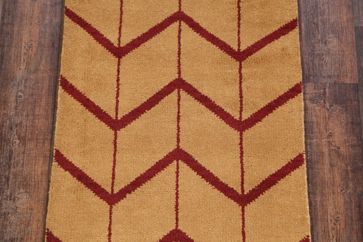 Geometric Modern Moroccan Trellis Oriental Runner Rug 3x10