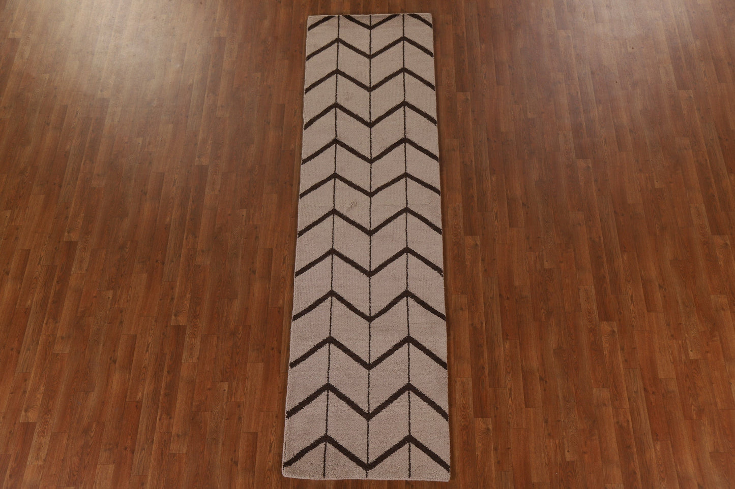 Geometric Ivory Trellis Runner Rug 3x10