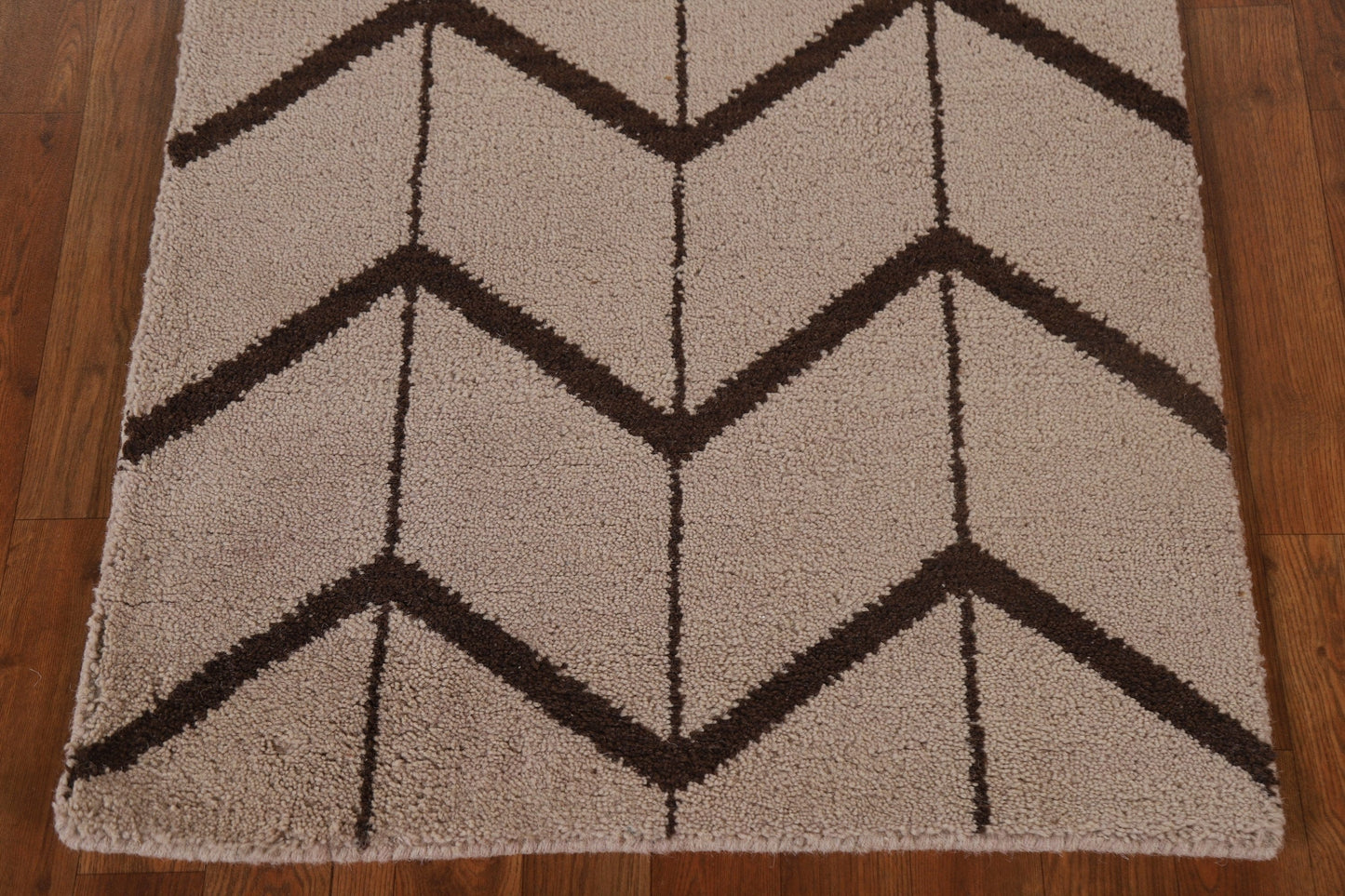 Geometric Ivory Trellis Runner Rug 3x10