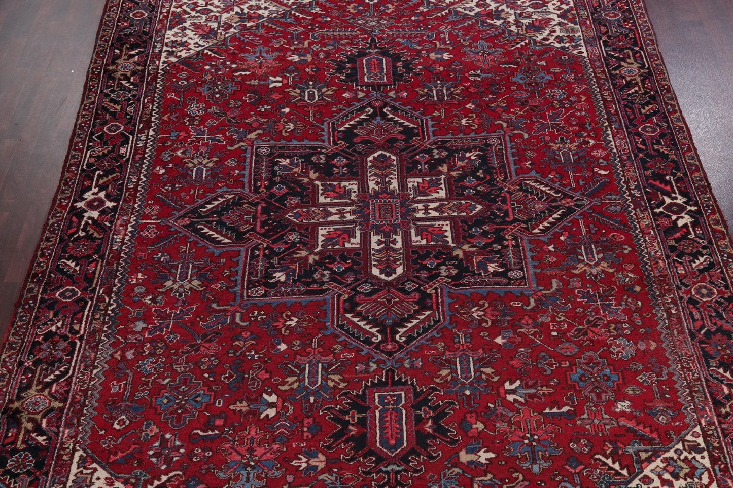 Vintage Red Heriz Persian Rug 10x16