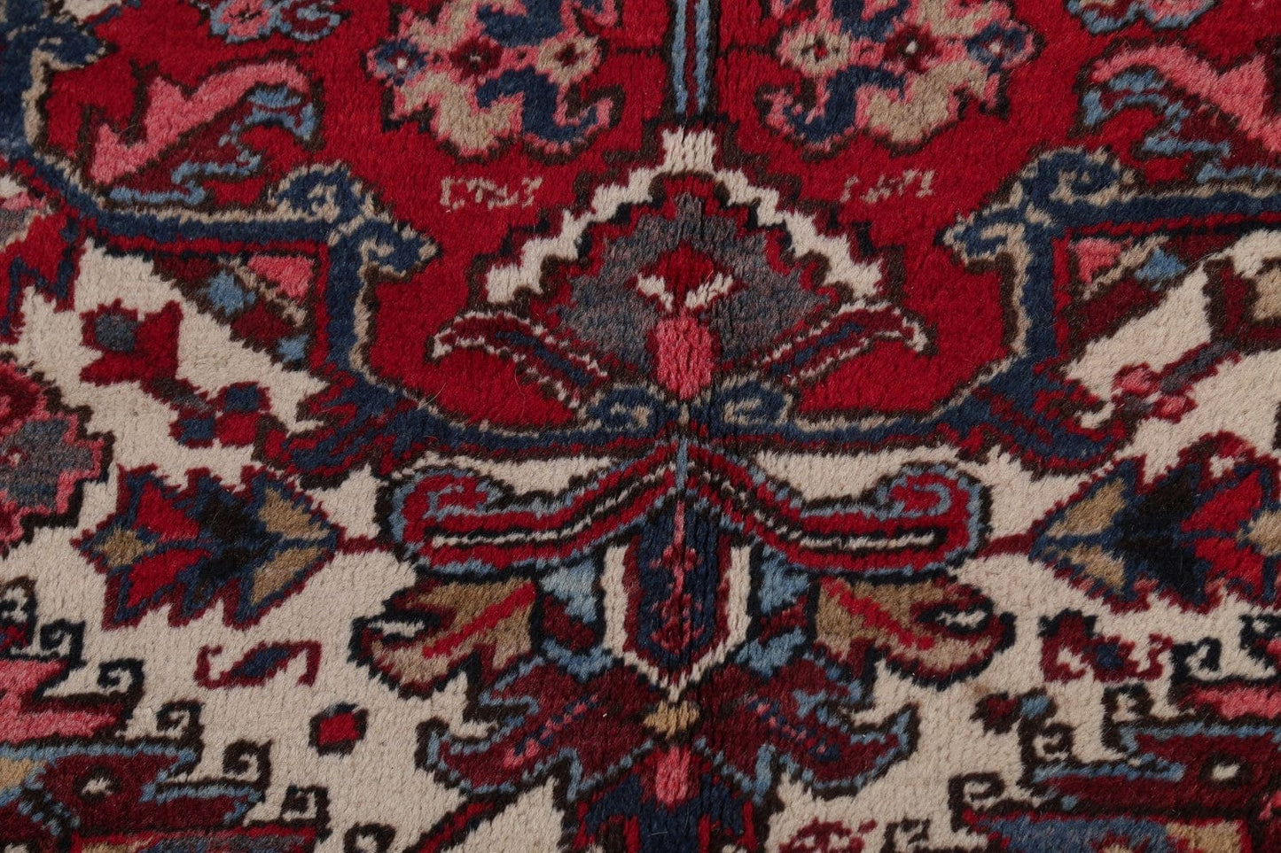 Vintage Red Heriz Persian Rug 10x16