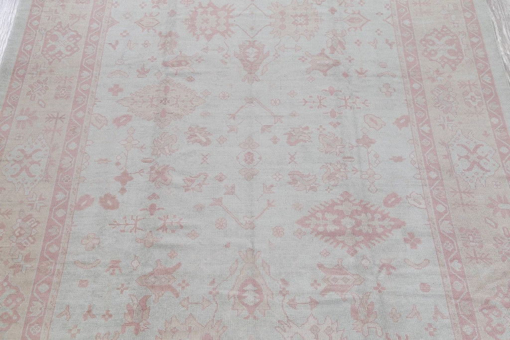 Vegetable Dye Muted Oushak Turkish Hand-Knotted Area Rug 10x13