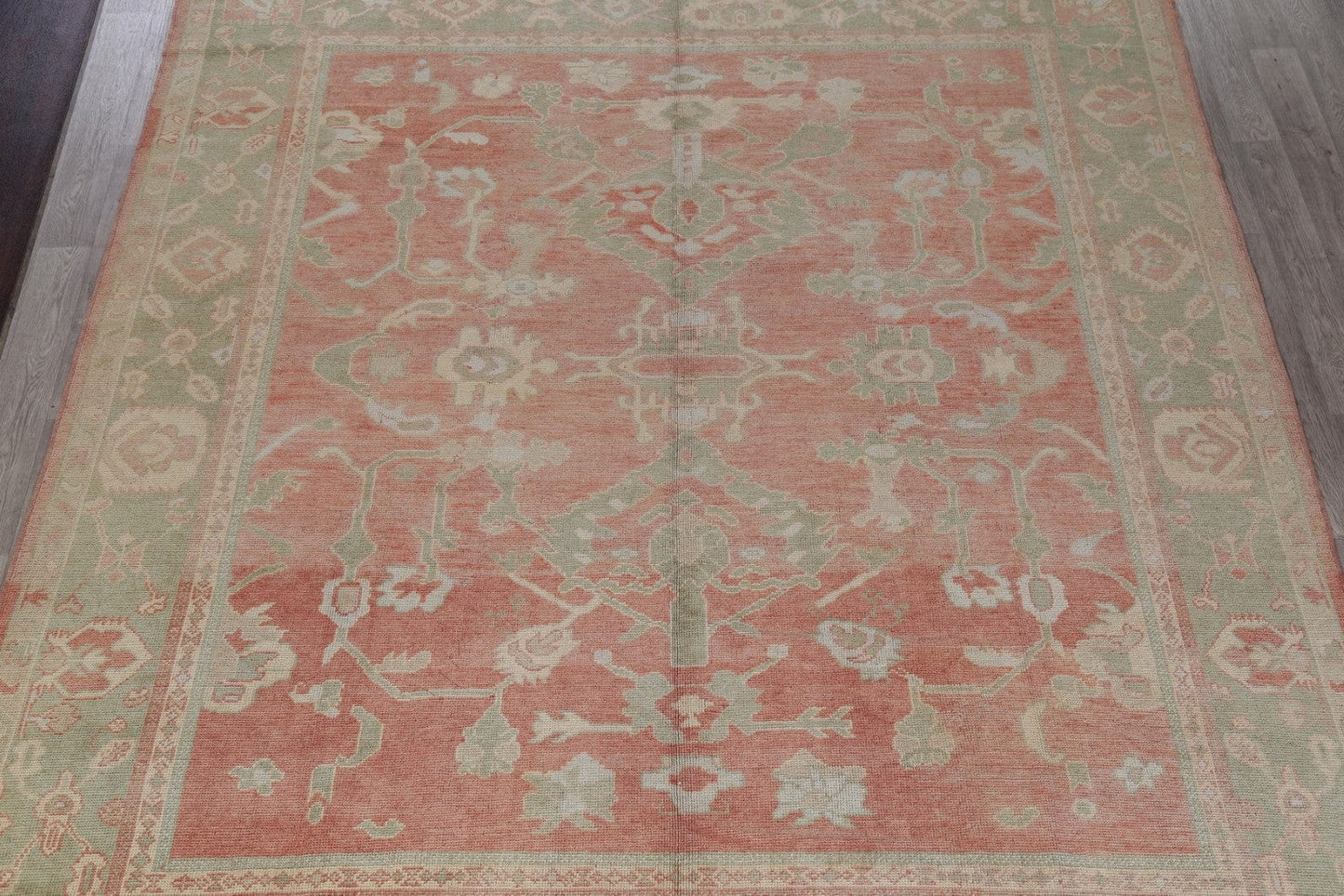 Vegetable Dye Muted Oushak Turkish Hand-Knotted Area Rug 10x12