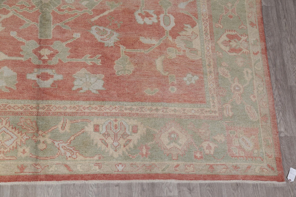 Vegetable Dye Muted Oushak Turkish Hand-Knotted Area Rug 10x12