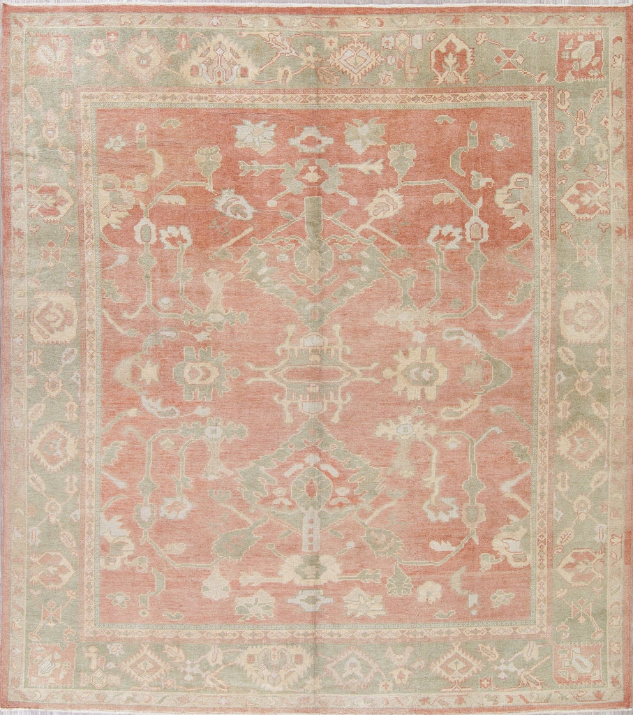 Vegetable Dye Muted Oushak Turkish Hand-Knotted Area Rug 10x12